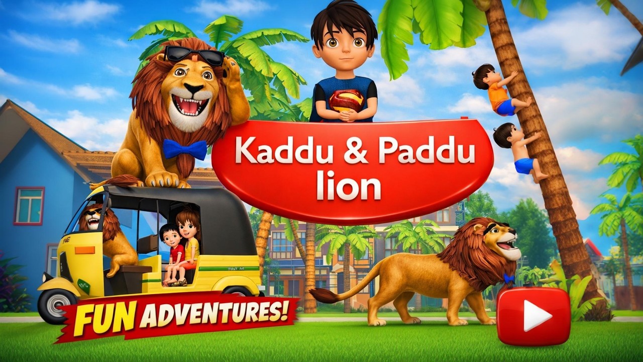Kaddu Paddu & Lion | Abhishek Animations | pagal beta | desi comedy video | cs bisht
