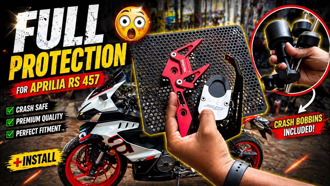 Aprilia rs 457 All Protection Accessories 😲 | Aprilia rs457 Modification | Techno khan