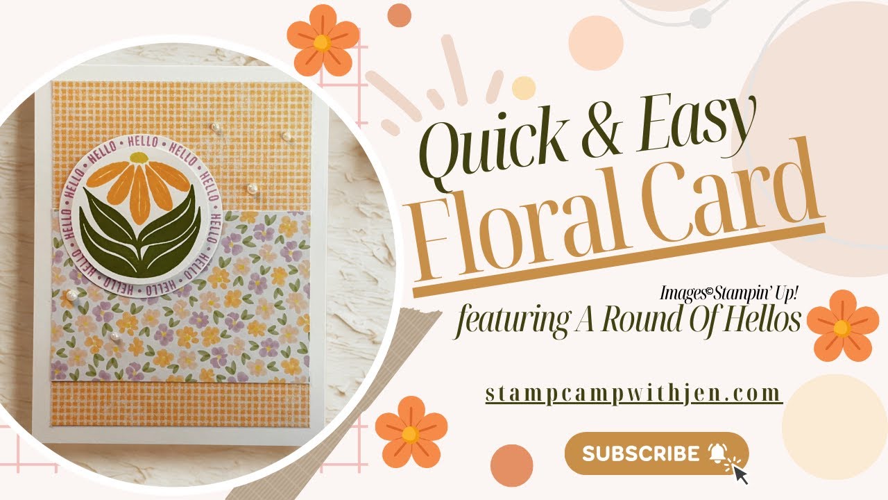 A Round Of Hellos Floral Hello Card