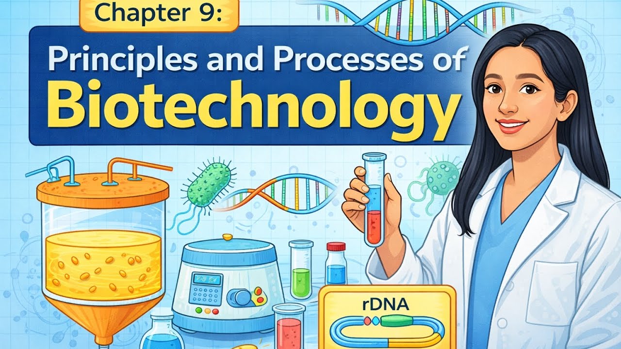 Biotechnology Made Easy! 🔬✨Chapter 9 unlocked – Learn rDNA, PCR, Bioprocessing & more like a topper