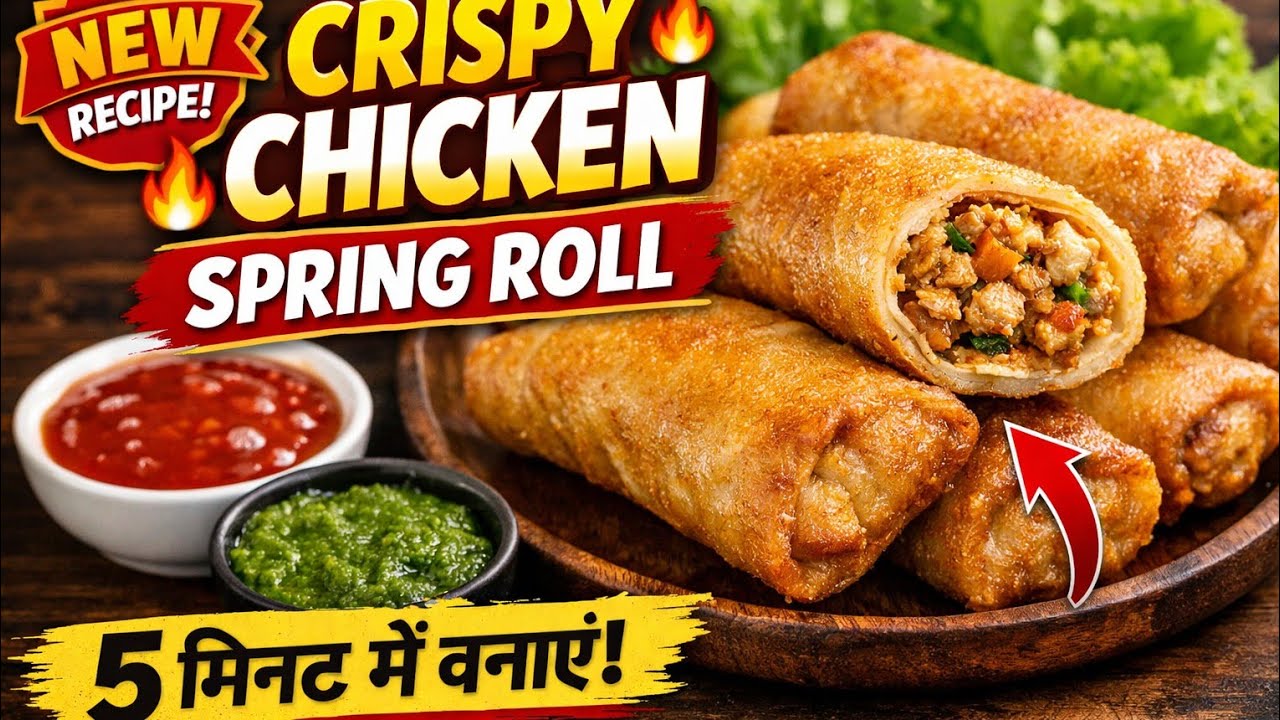 Chicken veg roll |Crispy Chicken Spring Roll Recipe, Best Iftar Snacks by Aliyakitchen 