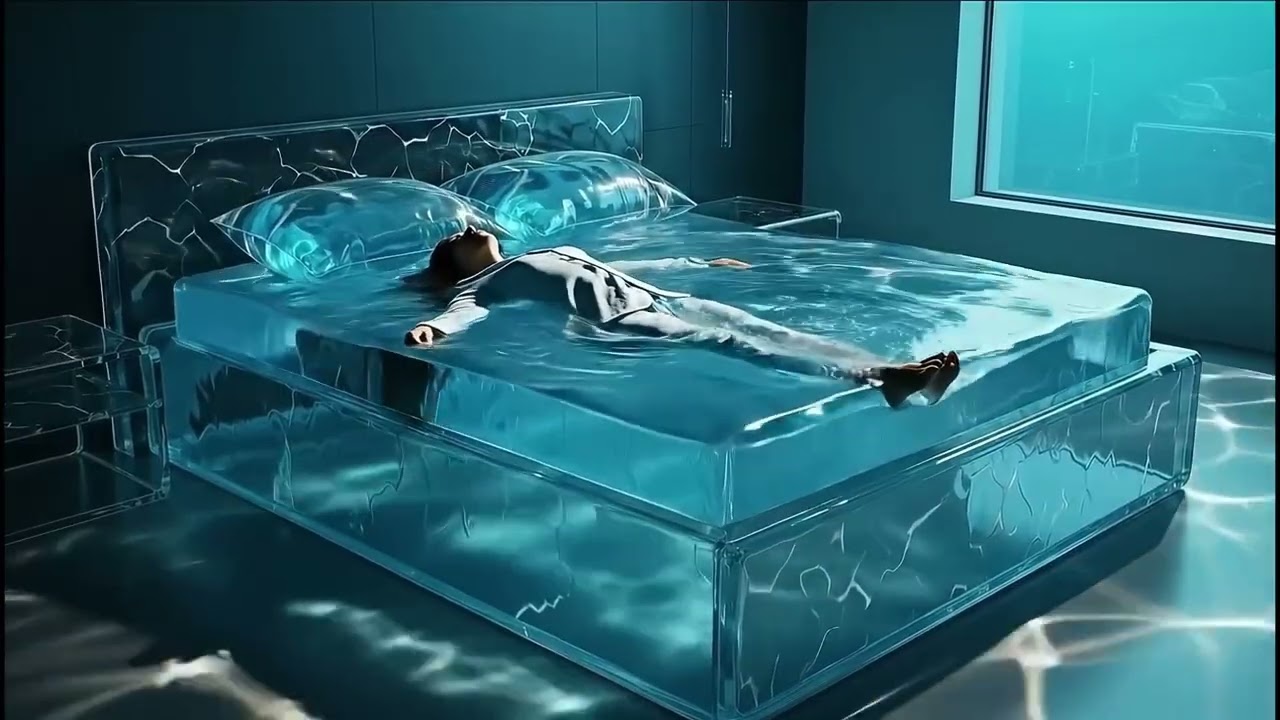 AI ASMR Woman Sleeping on Different Beds 🌙 | Water, Cloud, Ice & Honey Bed | Relaxing Sleep Video