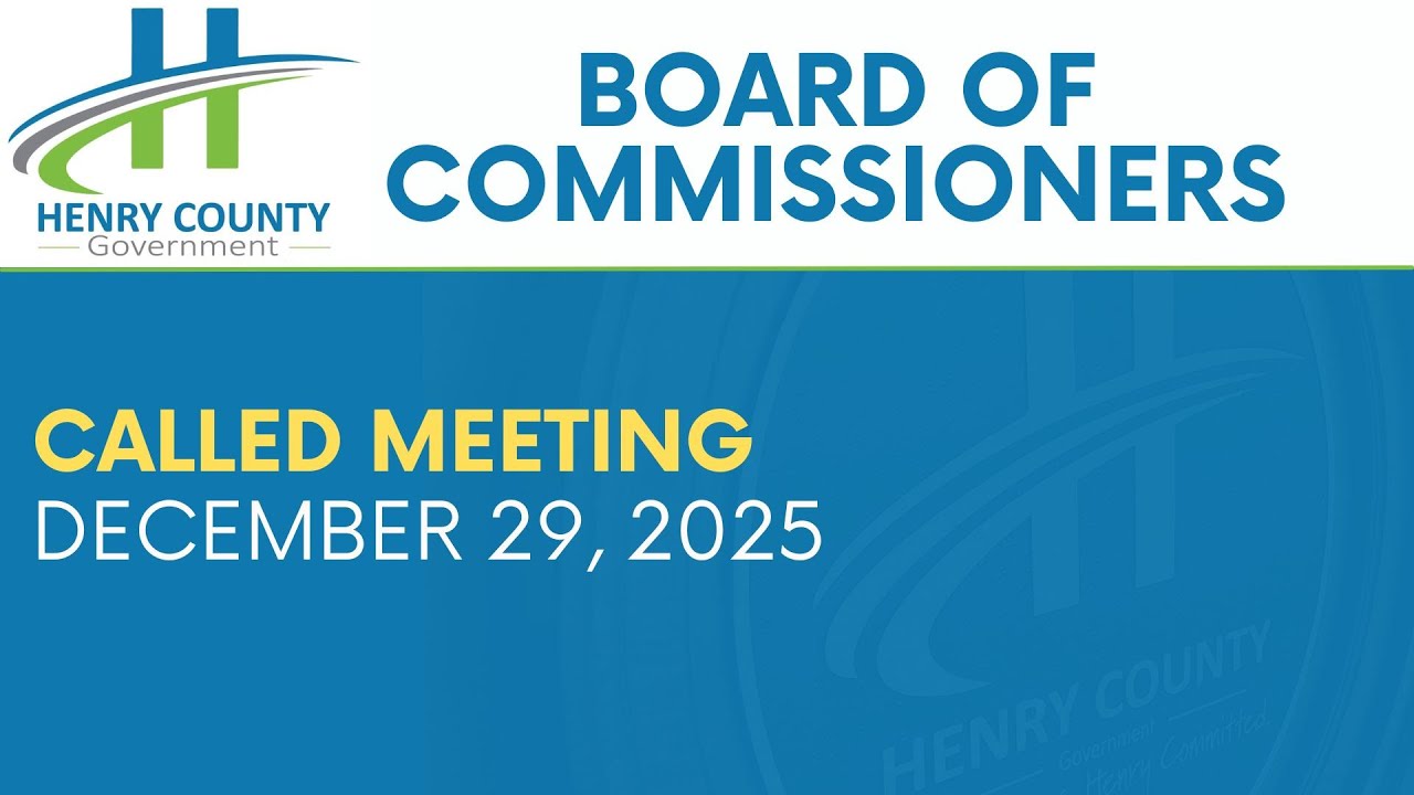 Board of Commissioners Called Meeting |  December 29,  2025