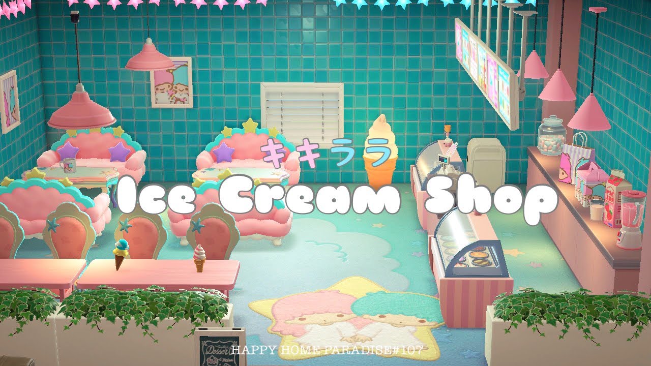 【あつ森】チョキの別荘〜キキララのアイスクリームショップ〜|ハッピーホームパラダイス＃１０７【ハピパラ】