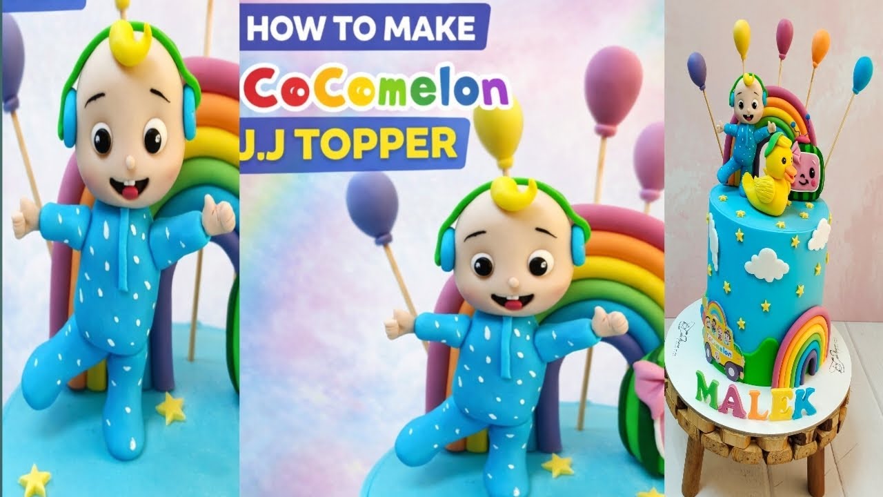 How to Make Cocomelon J.J Topper | Easy Fondant Cake Topper Tutorial step by step
