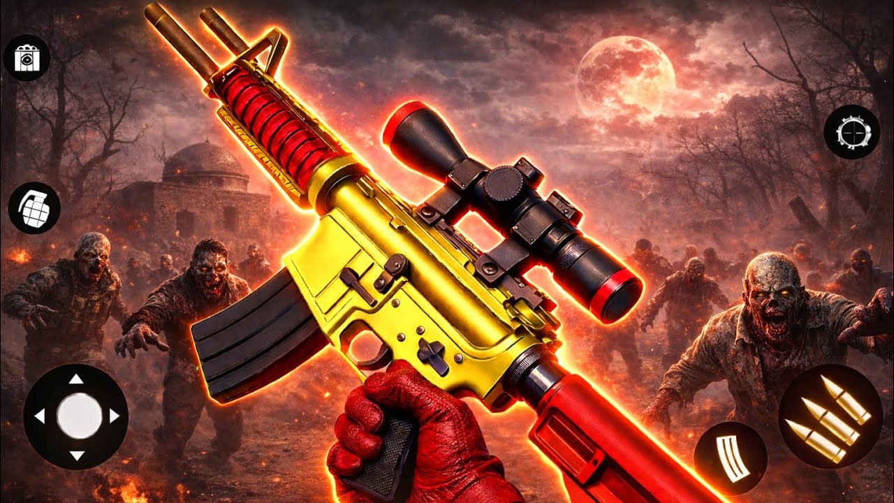 3D Banduk Wala Gun Wala - ops strike game Zombie game M4A1 Offline Game