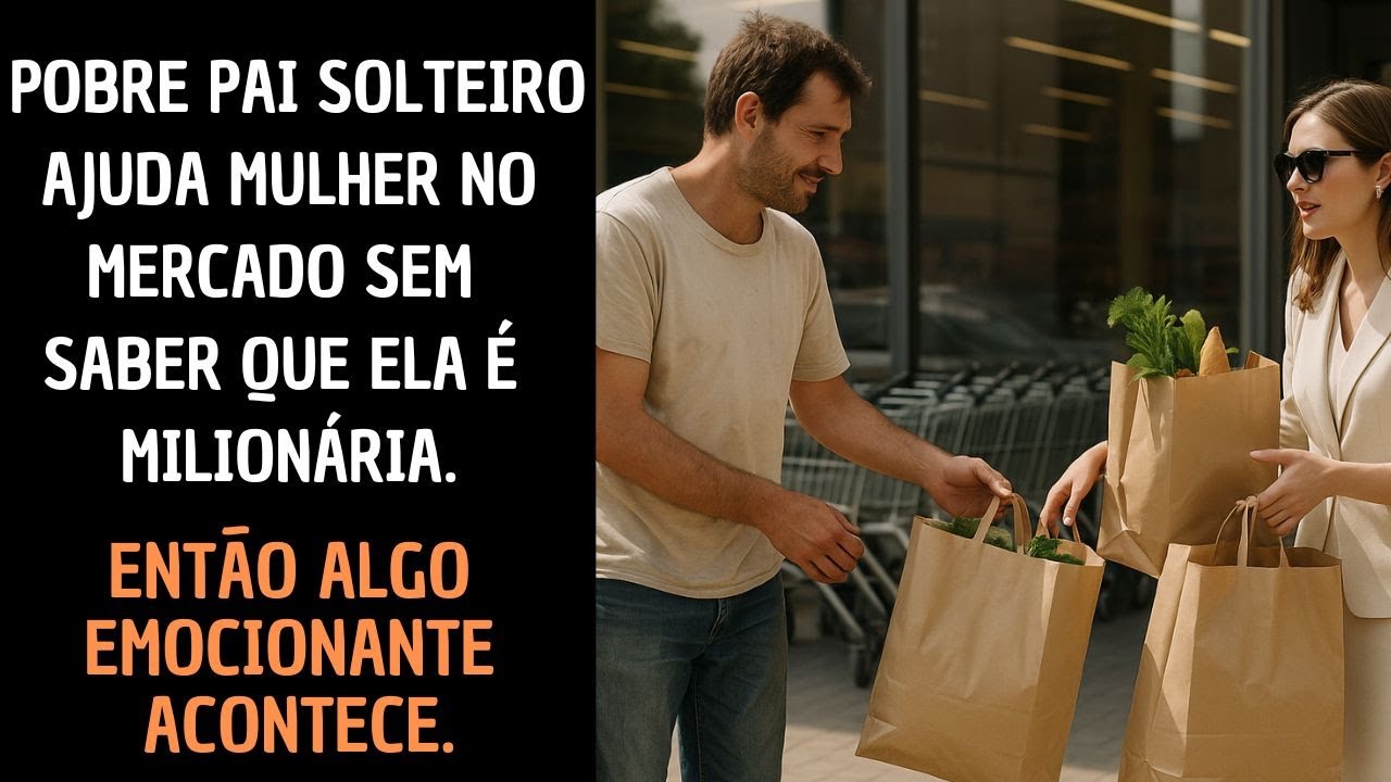 Pobre Pai Solteiro Ajuda Mulher no Mercado sem Saber que Ela é Milionária… Então Algo Emocionante