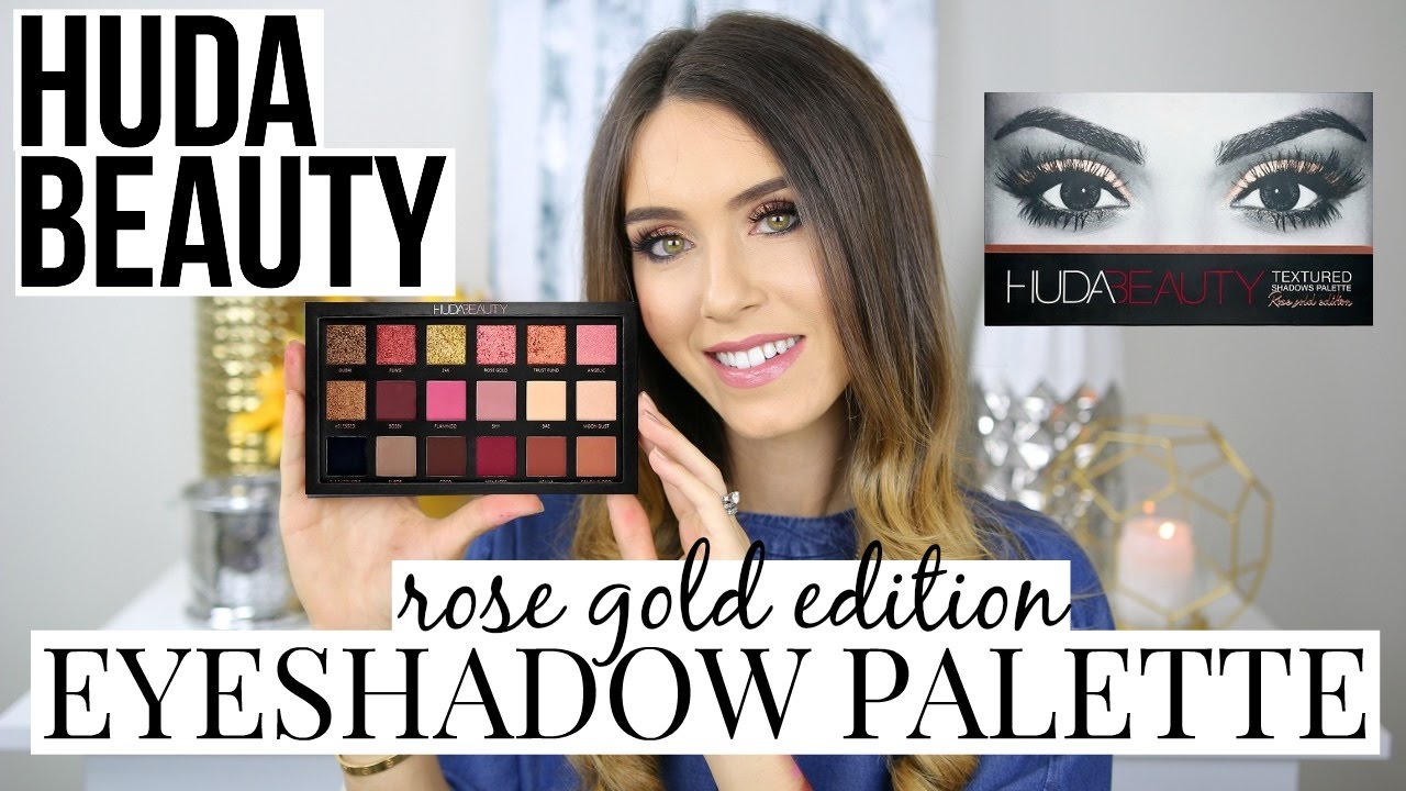 HUDA BEAUTY ROSE GOLD PALETTE - | Review, Swatches & Tutorial | Shea Whitney