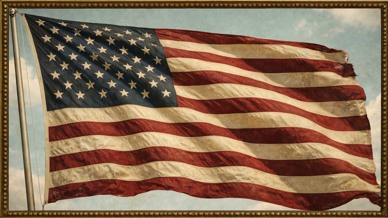 Vintage American Flag 4K | Relaxing Patriotic Wall Art | 7hrs
