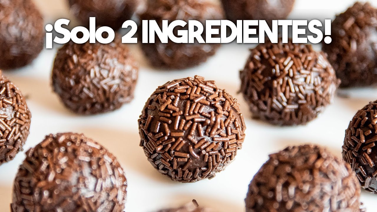 TRUFAS de CHOCOLATE con 2 Ingredientes 🍫🤎 | Postres SIN HORNO | Recetas Fáciles y Rápidas