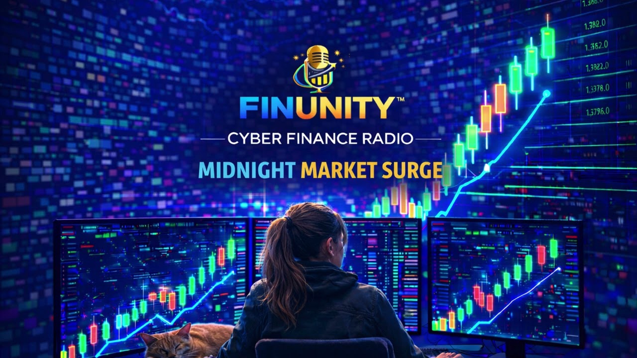 FINUNITY™ Cyber Finance Radio | Midnight Market Surge #ElectronicFinanceMusic #FinanceMusic