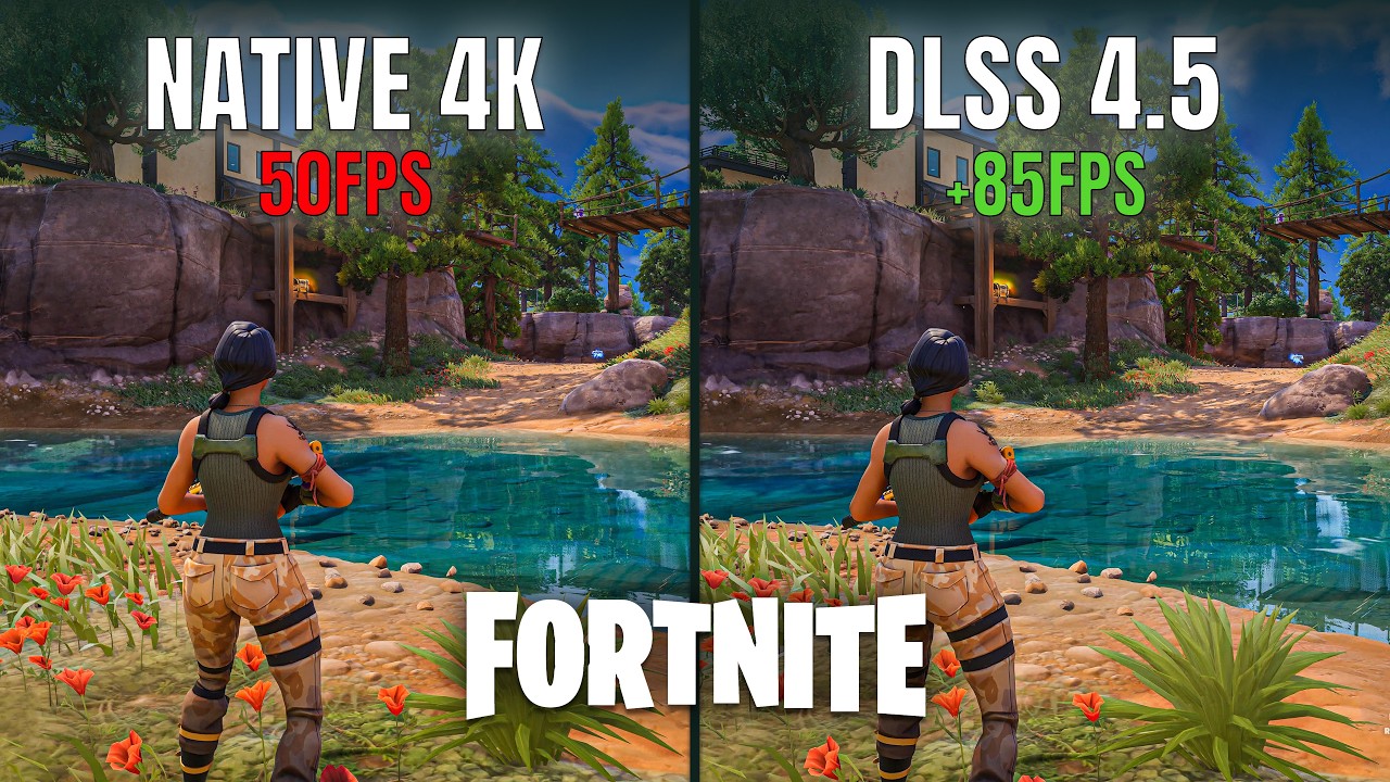 FORTNITE | NATIVE 4K vs DLSS 4.5 | Graphics Comparison