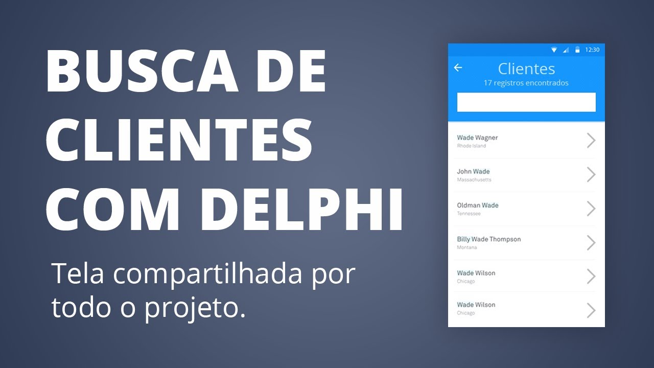 Criando uma busca global de clientes em Delphi
