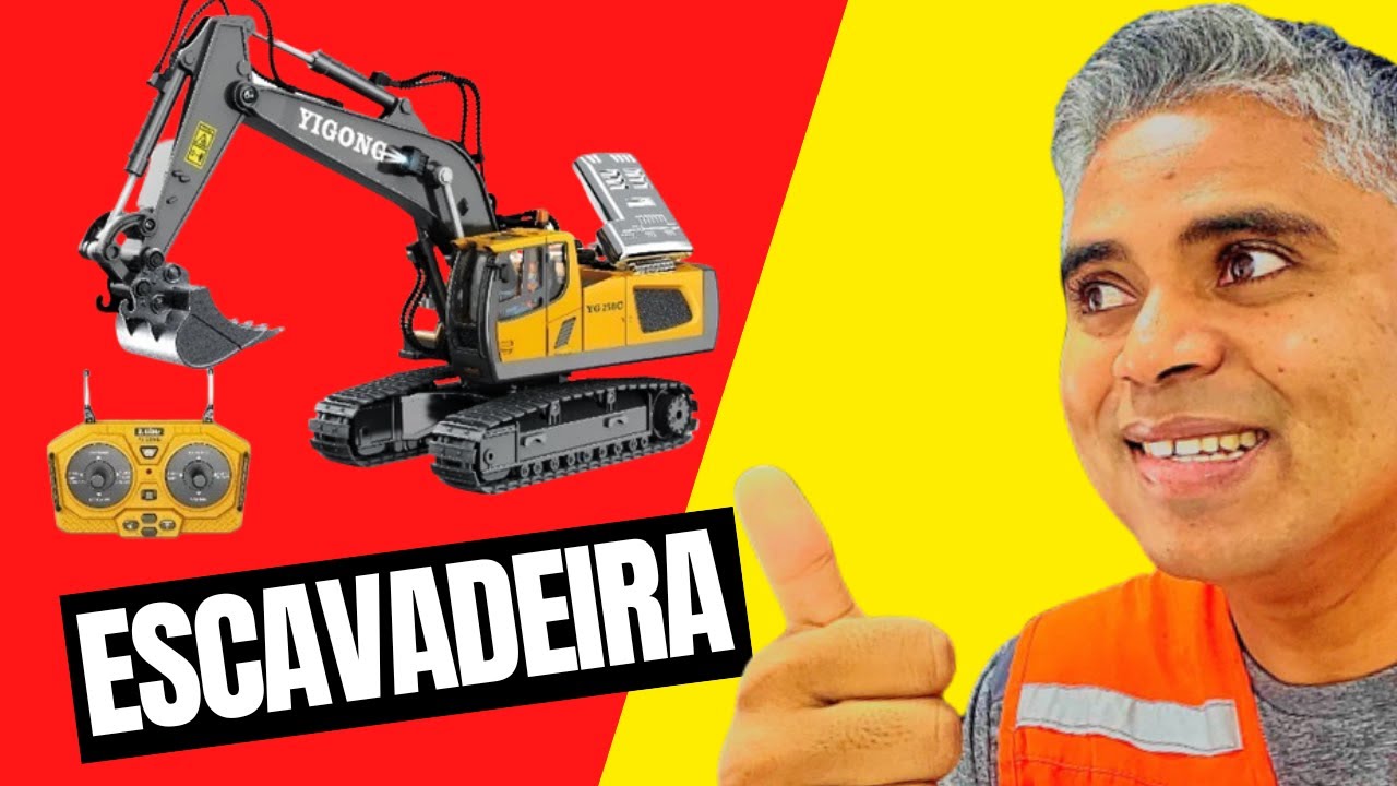 Teste de ESCAVADEIRA HIDRÁULICA de controle remoto