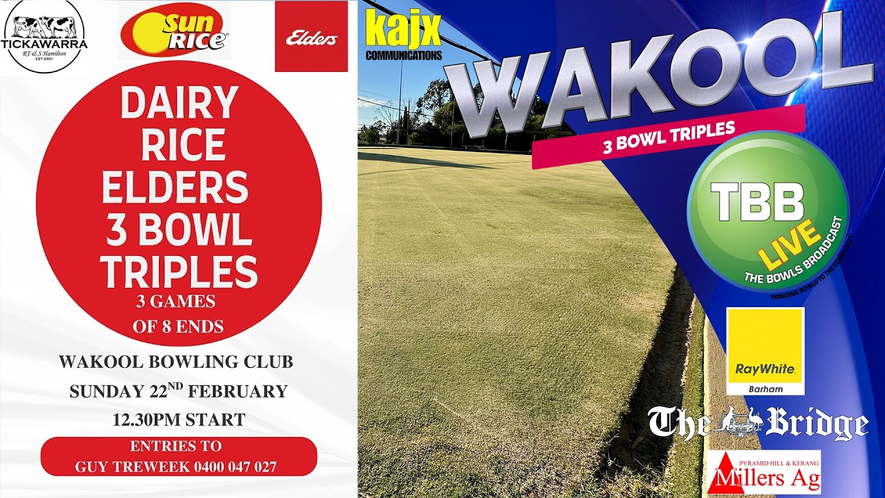 Wakool Bowling Club 3 Bowl Triples