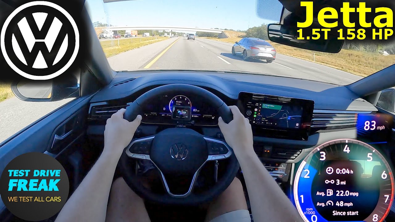 2025 VW Jetta Sport 1.5L (158 HP) 🚗 Highway POV Drive with Highway Mileage MPG Fuel Consumption