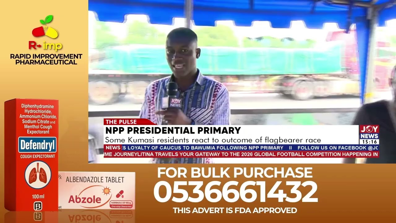 NPP presidential primary: Some Kumasi residents react to outcome of flagbearer race. #JoyNews