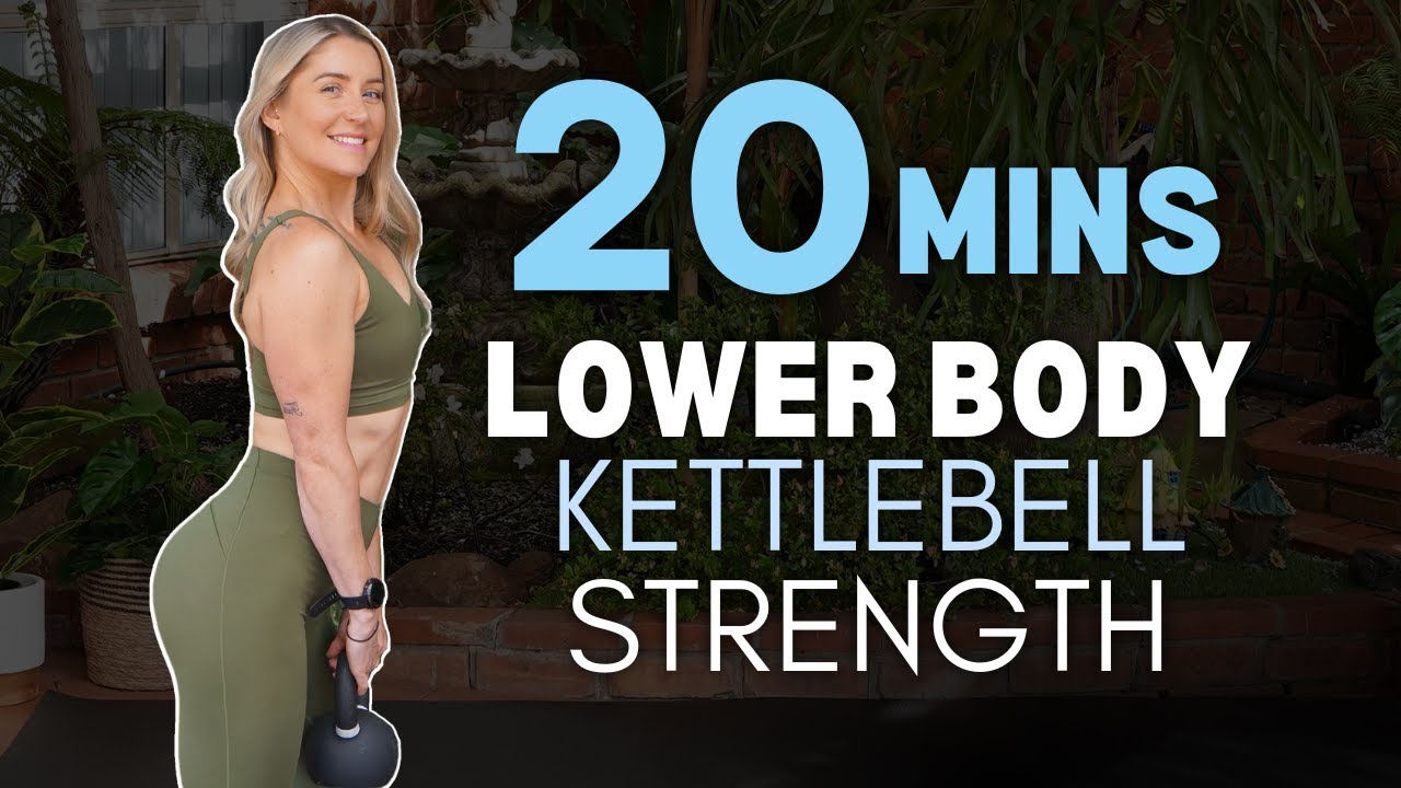 20 MIN LOWER BODY STRENGTH (No Repeats) Kettlebell Workout | No Jumping