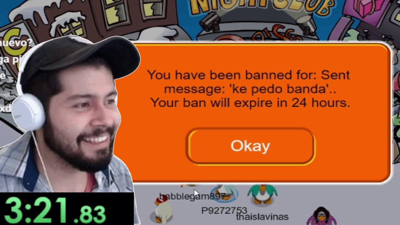 Banneado de Club Penguin Speedrun - T&iacute;o Pitasio
