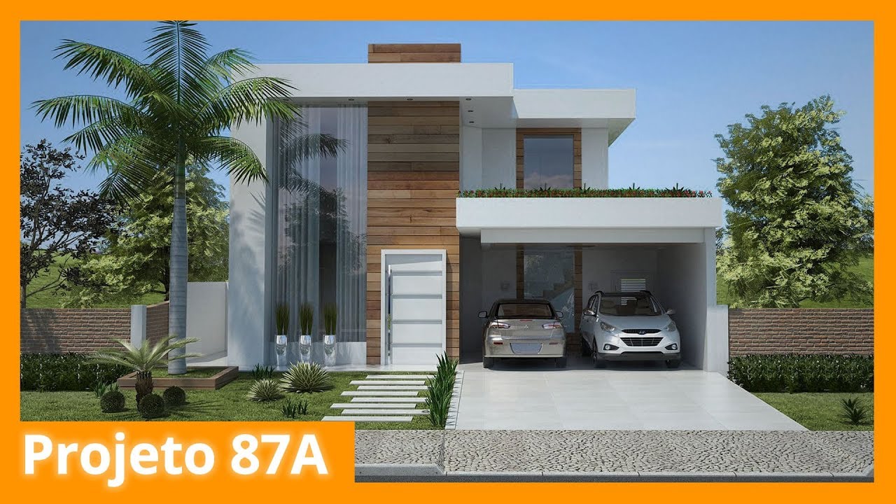 Planta de sobrado com 4 quartos - 87A