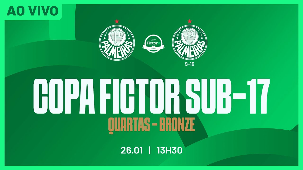 AO VIVO COM IMAGENS | PALMEIRAS X PALMEIRAS SUB-16 | COPA FICTOR SUB-17 2026