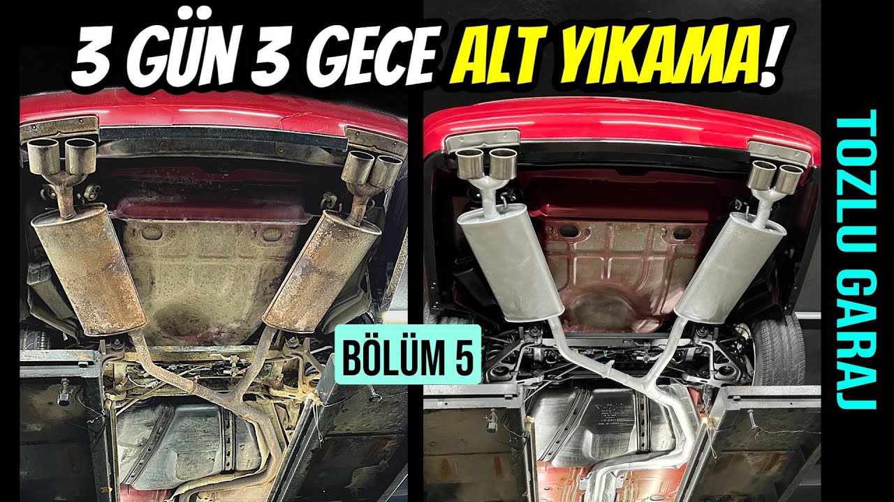 TOZLU GARAJ | Cadillac Alt Yenileme | Değişim İnanılmaz | Zift Temizlik, Kumlama, Pas Dönüşüm, Mum
