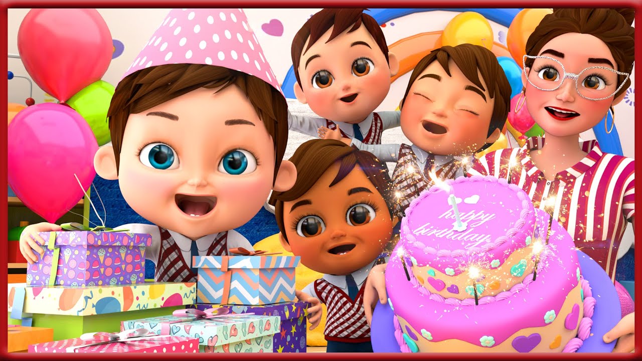お誕生日おめでとう | 子ども向け童謡 詰め合わせ | 子どもの歌 | 童謡 | バナナ カーツーン