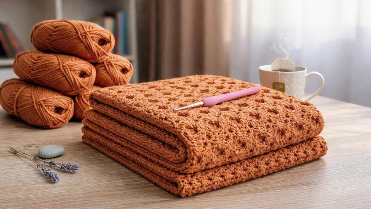 BEAUTIFUL DIAMOND LACE CROCHET PATTERN | IDEAL FOR SCARVES, CARDIGANS & HOME DECOR! 🧶✨