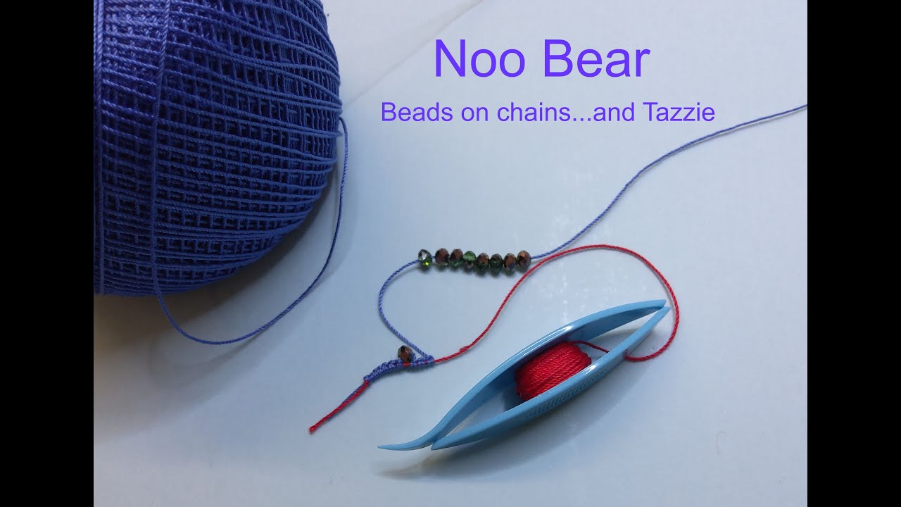 Shuttle Tatting: Beads on chains... and Tazzie