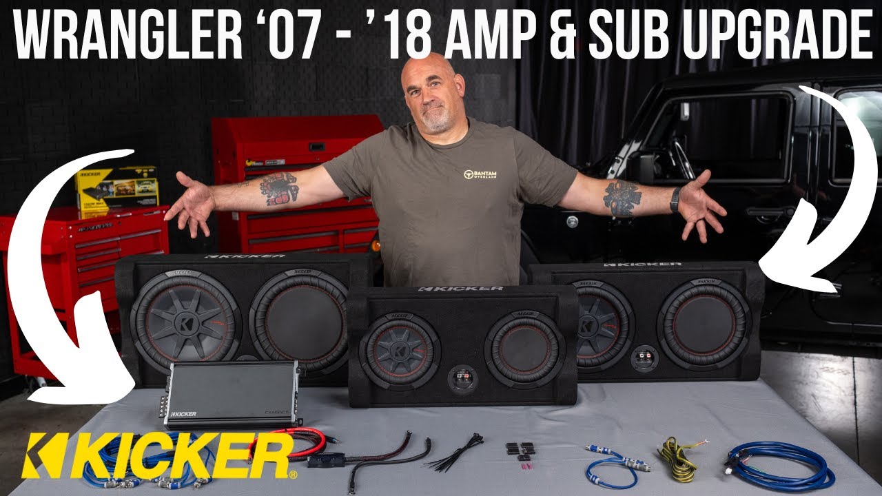 Kicker Plug & Play 5-Channel Amp & Subwoofer Upgrade | '07 - '18 Jeep JK Wrangler