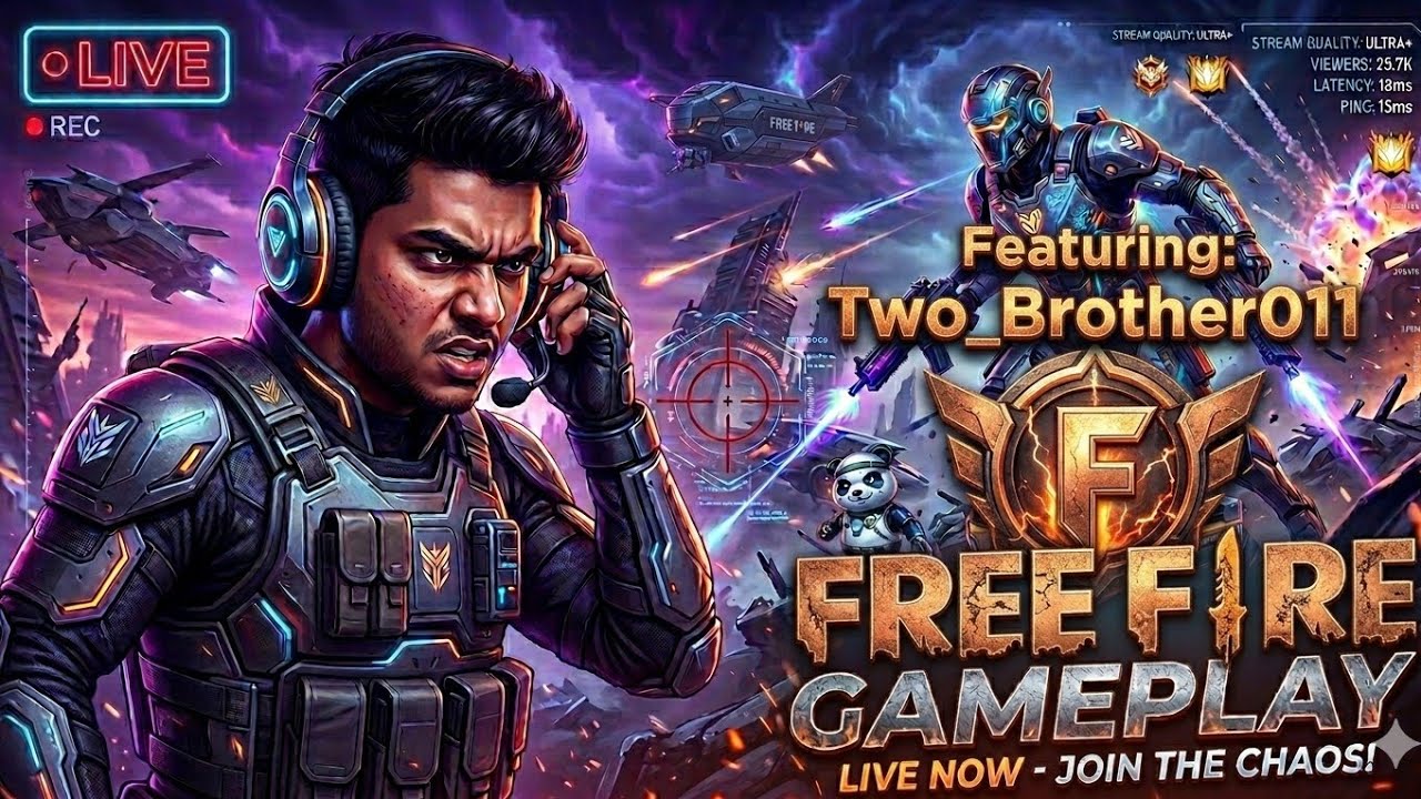 Two Brother is live! free fire live stream 01/03/26 episode 1