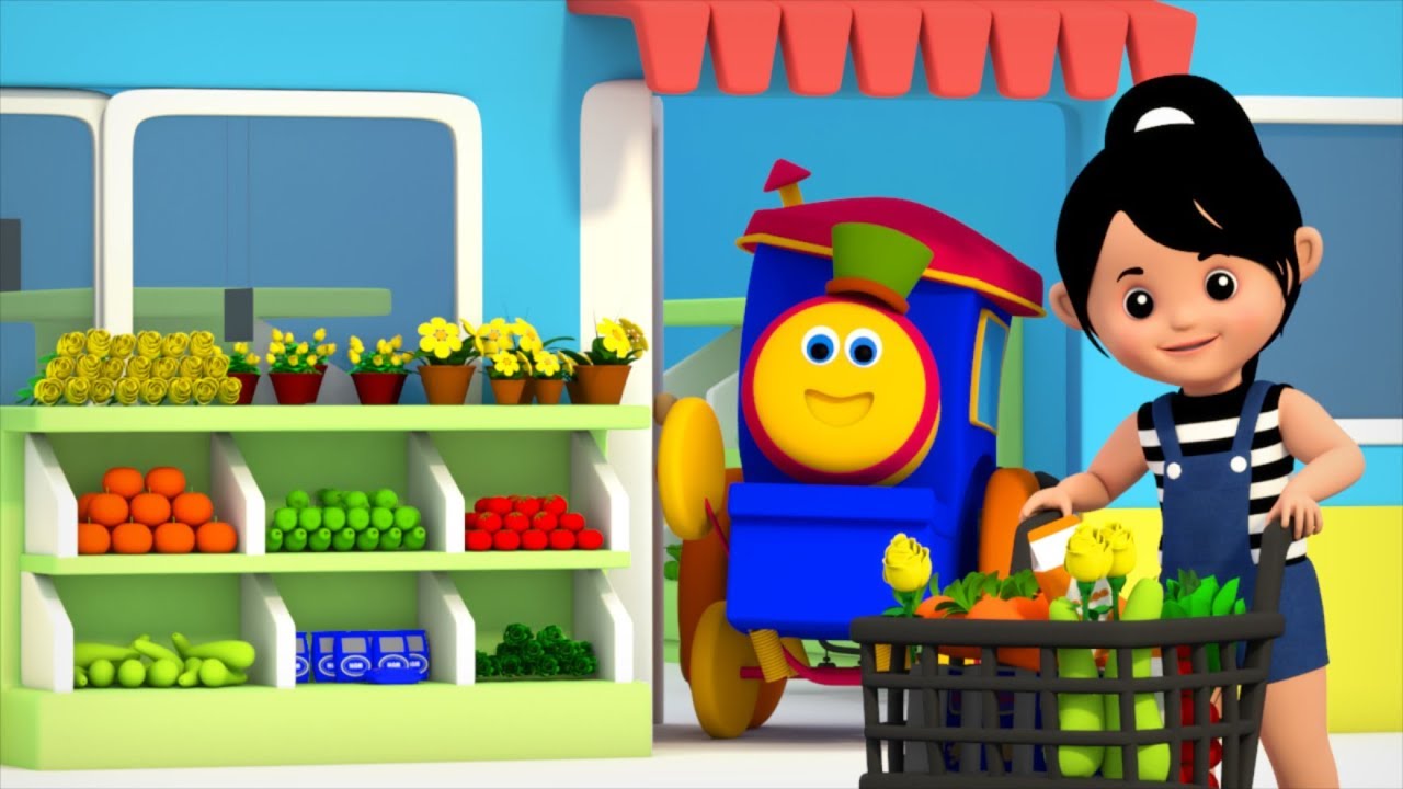 Super Market | Learning Street With Bob | Cartoon Videos And Songs For Toddlers by Kids Tv