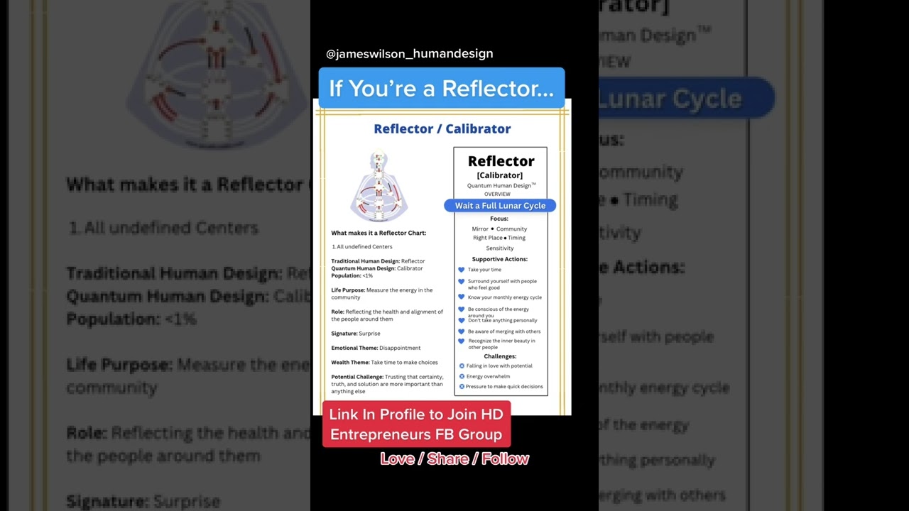Human Design Reflector / Calibrator Overview