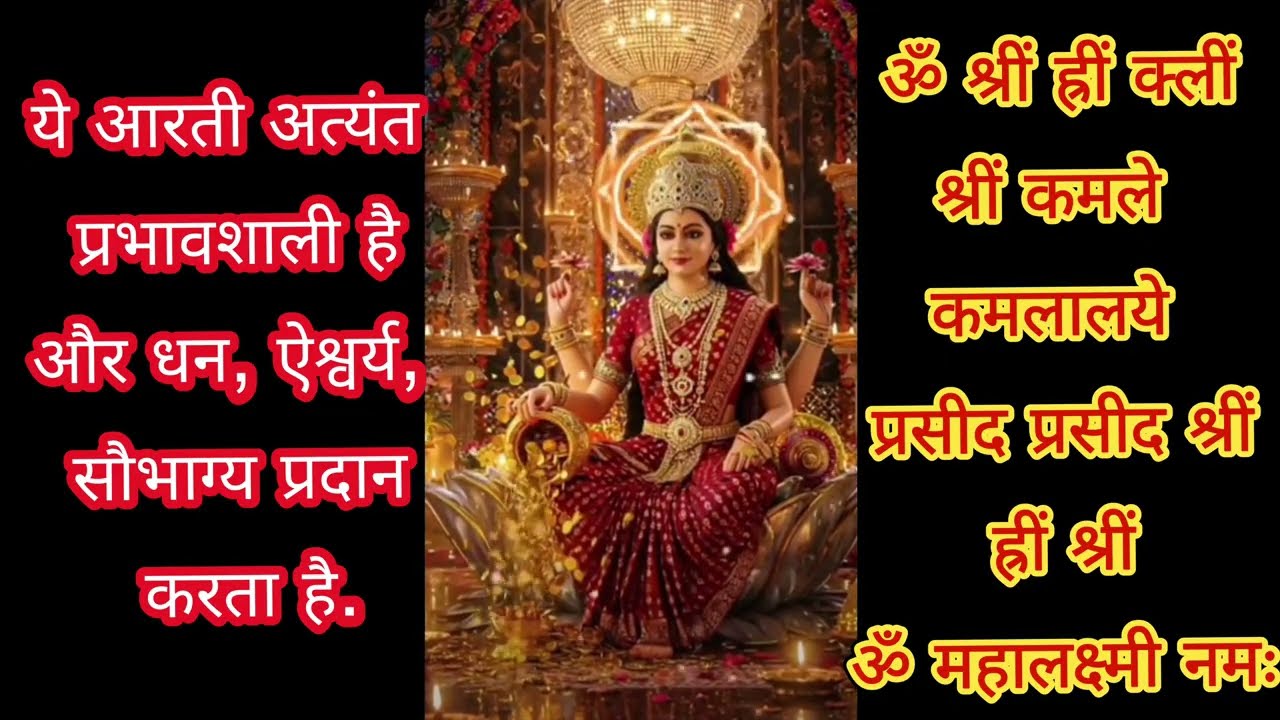 माँ लक्ष्मी जी की चमत्कारी आरती-आज सुनो लक्ष्मी जी की आरती | कर्ज से मुक्ति | धन लाभ | लक्ष्मी कृपा