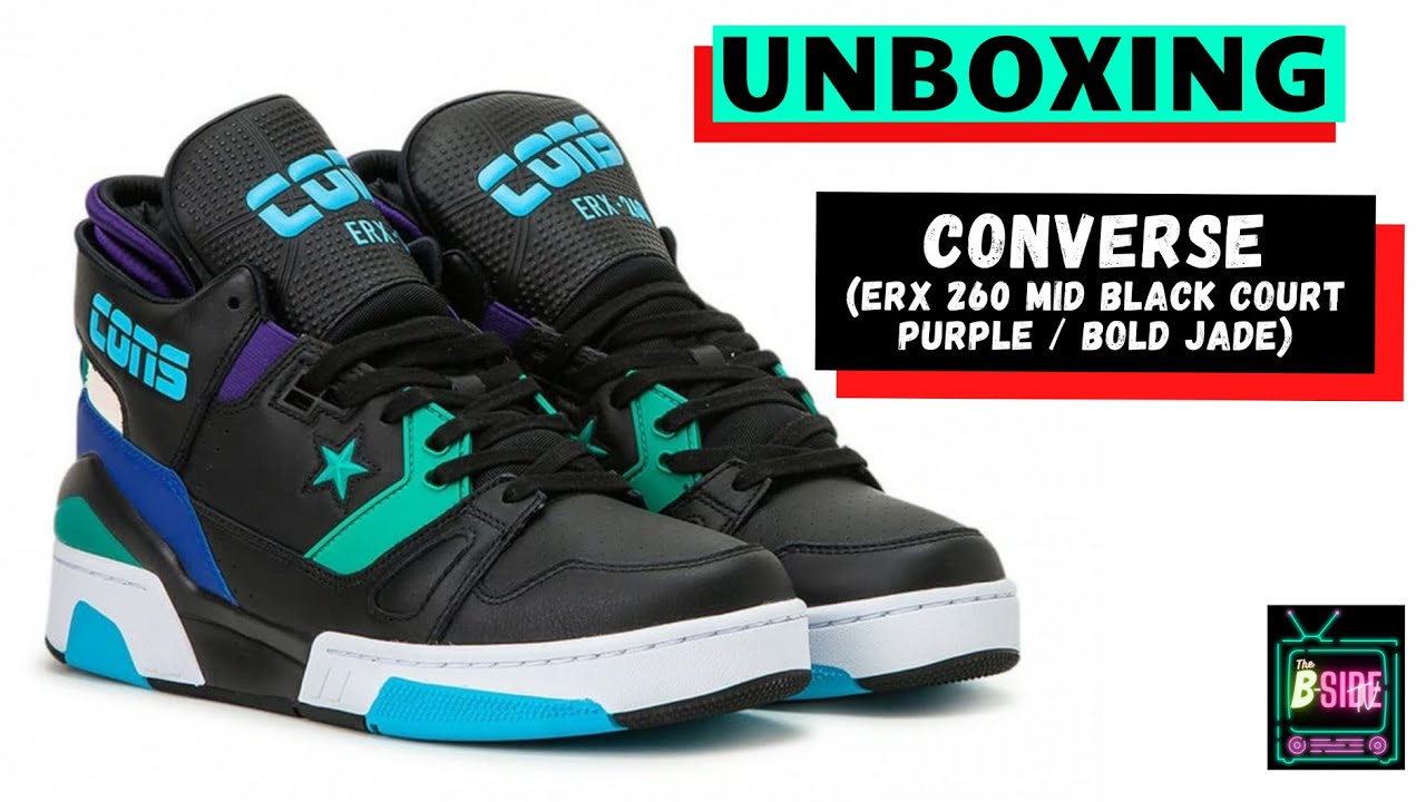 [UNBOXING] Converse ERX 260 Mid - Black Court Purple / Bold Jade (Men's Shoes)