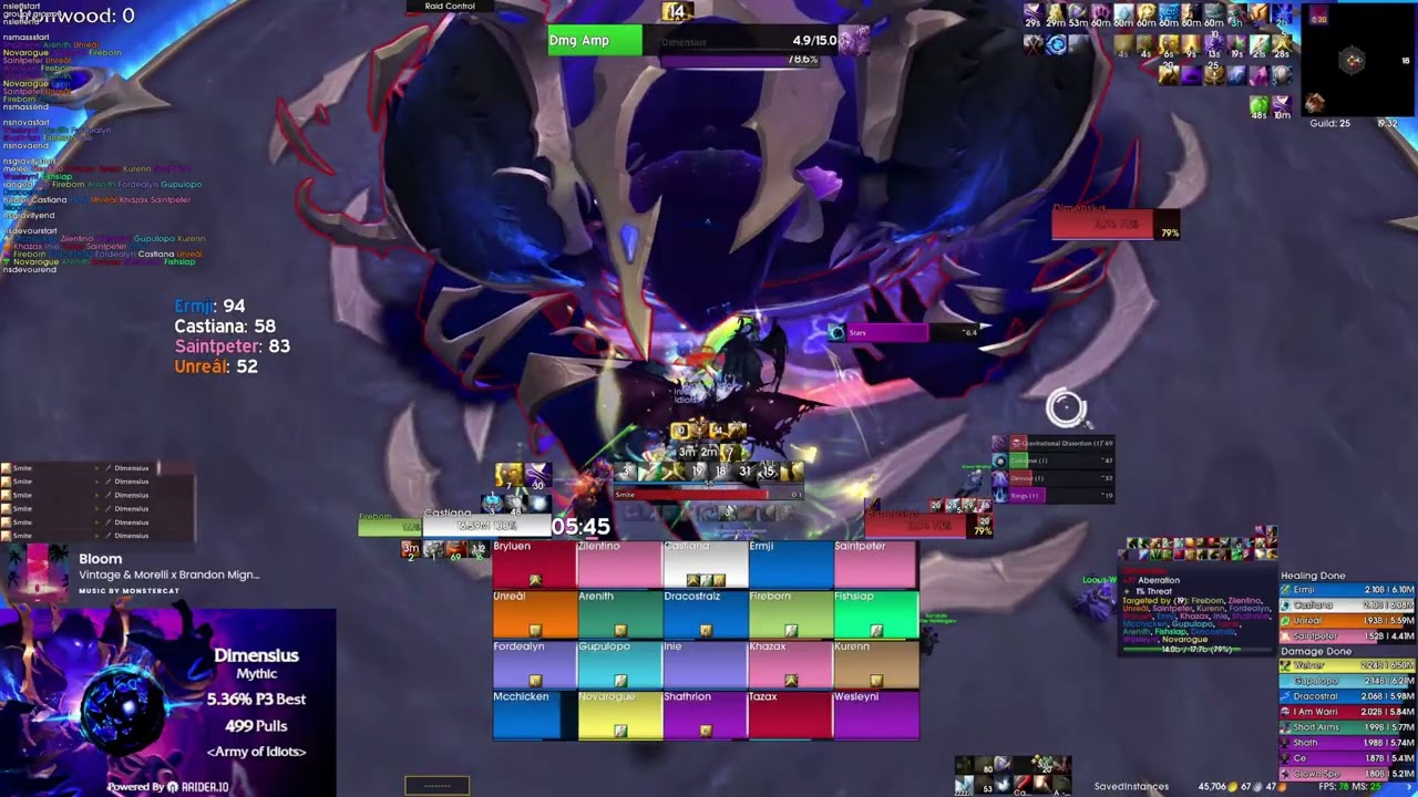 Army of Idiots vs Mythic Dimensius (Holy Priest PoV)
