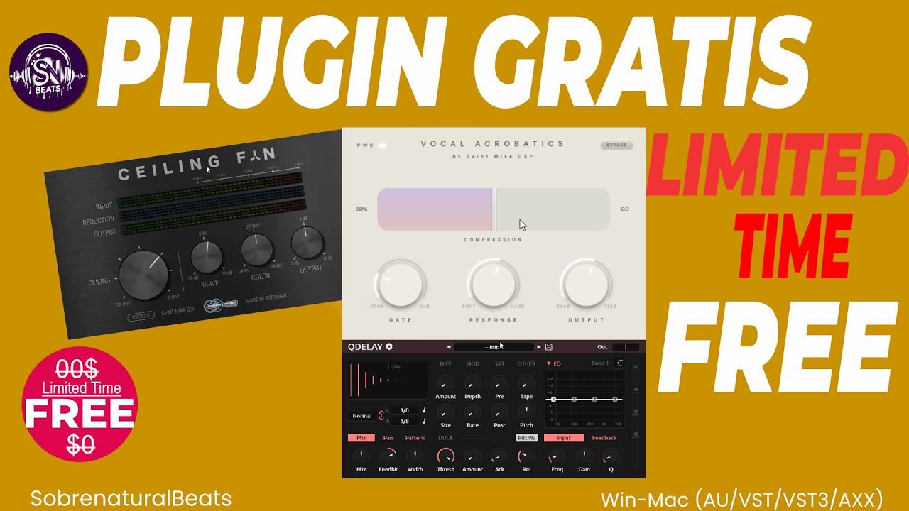 🎁GRATIS VOCAL ACROBATIC CEILING FAN QDELAY🎛️CONTROLA TUS VOCES Y TU MIXBUSS🔥 REVIEW👇👇 FREEVST🎛️