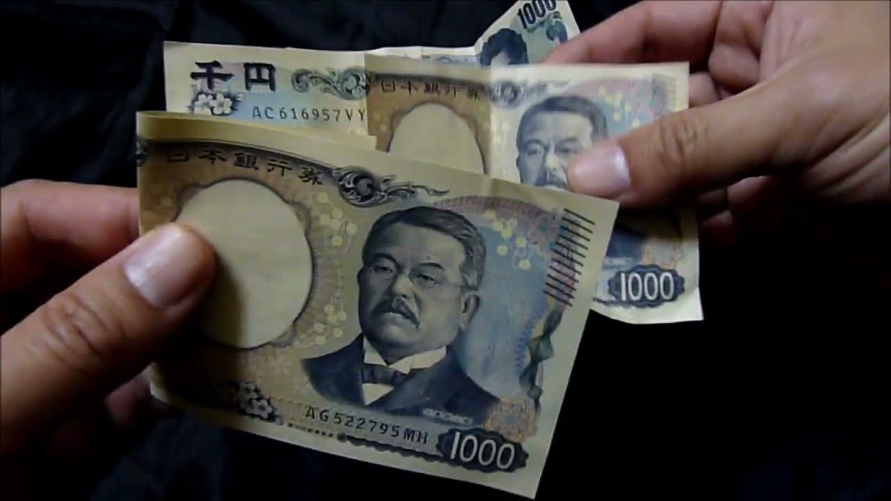 千円札　に　ボールペン　が　貫通　：種明かし