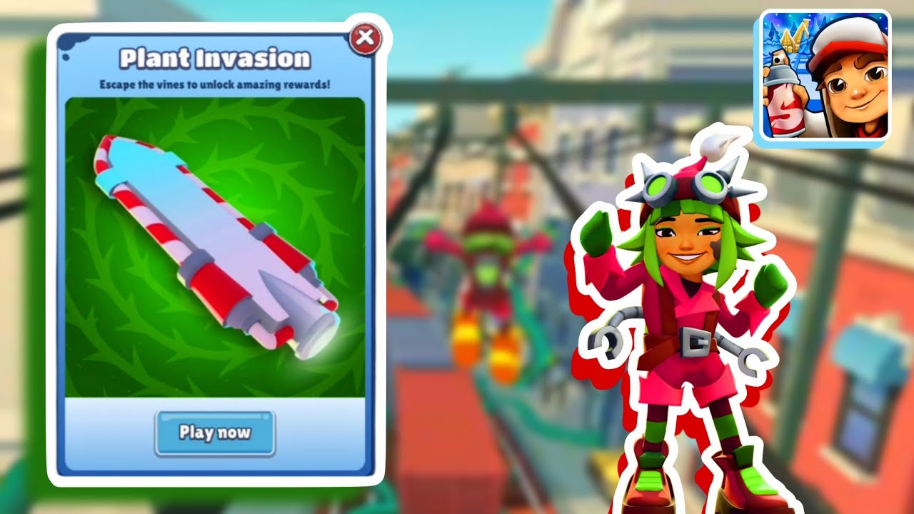 Subway Surfers North Pole Plant Invasion Challenge with Festive Yutani 