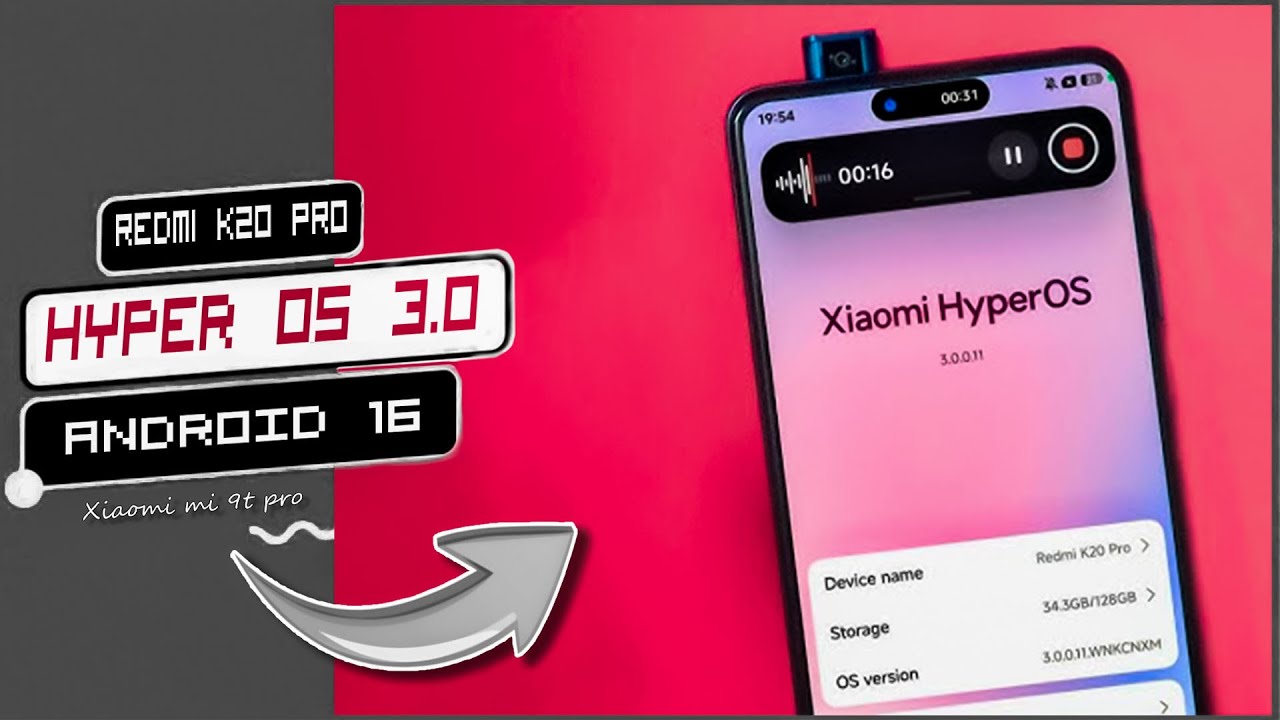 HyperOS Redmi K20 Pro / Mi 9T Pro | Android 16 Port  | OLEADA DE HYPEROS 3.0 PARA REDMI Y XIAOMI 😱🔥