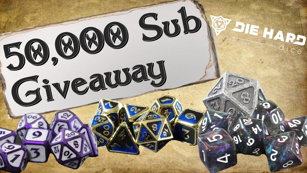 50,000 Subscriber Special | Die Hard Dice Giveaway!