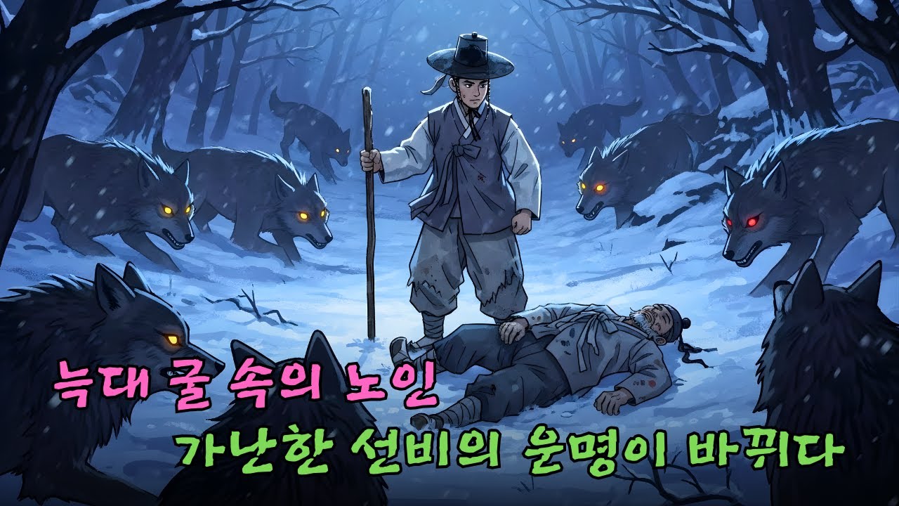 눈보라 치는 밤 늑대 굴에서 노인을 구한 가난한 선비의 기막힌 운명 | 잠 잘 오는 한국 전래 동화