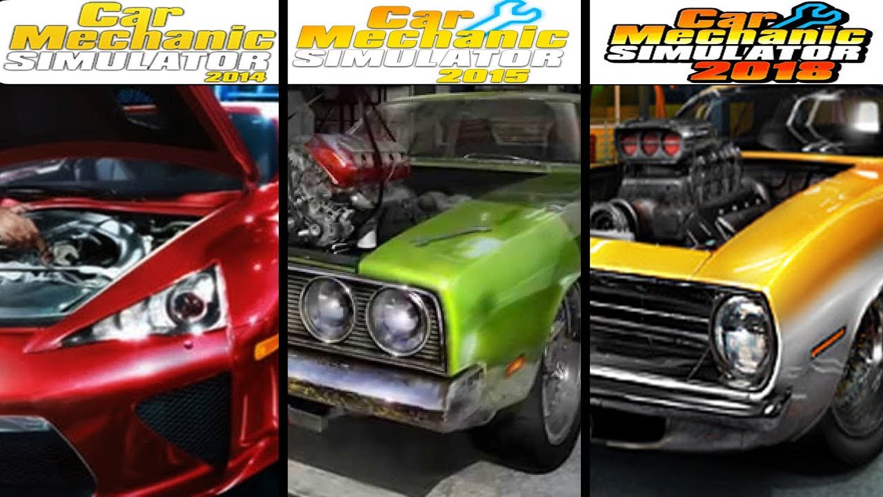 Car Mechanic Simulator 2014 vs CMS 2015 vs Car Mechanic Simulator 2018 - Gameplay Comparasion (HD)