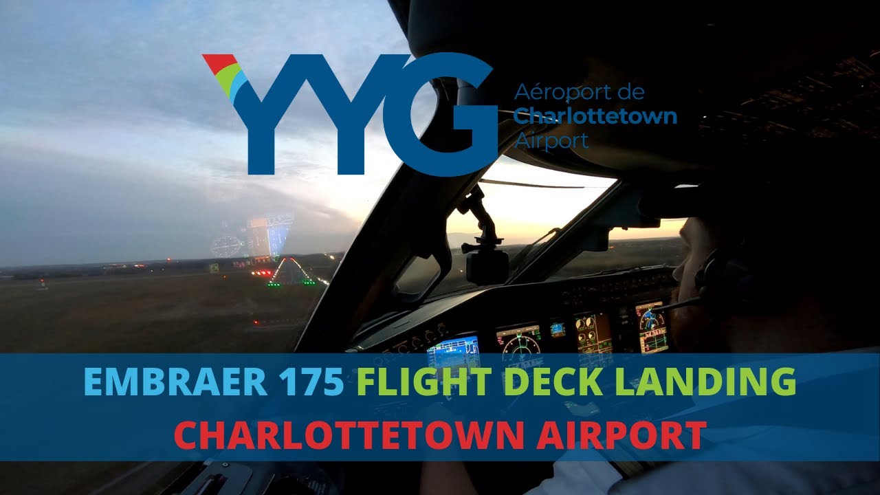 Embraer 175 Flight Deck Landing - Charlottetown Airport