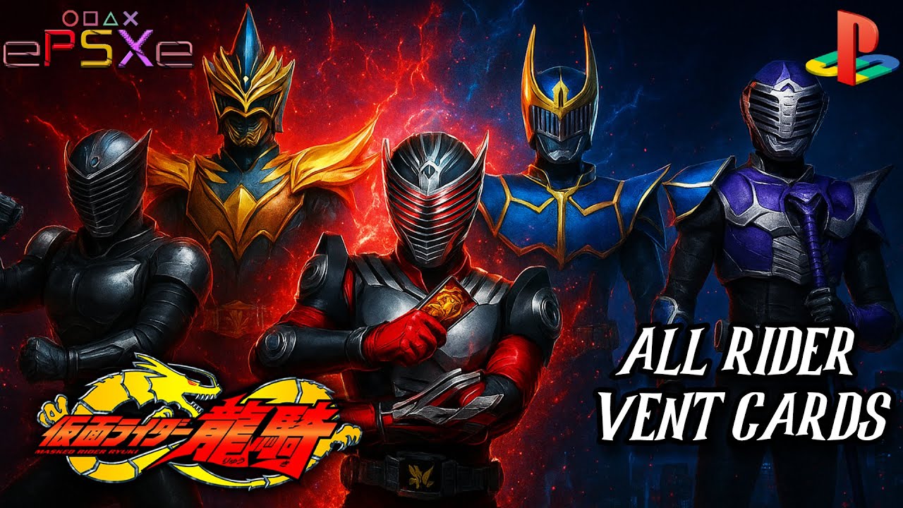 All Rider Vent Cards - Kamen Rider: Ryuki (PS1)