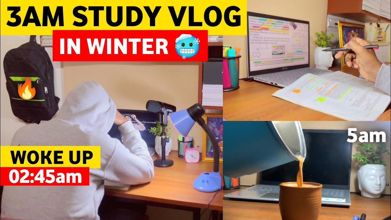 I woke up at 2:45 AM To Study In Winter 🥶 For NEET 2026 *study vlog* 3am study vlog | Morning Study 