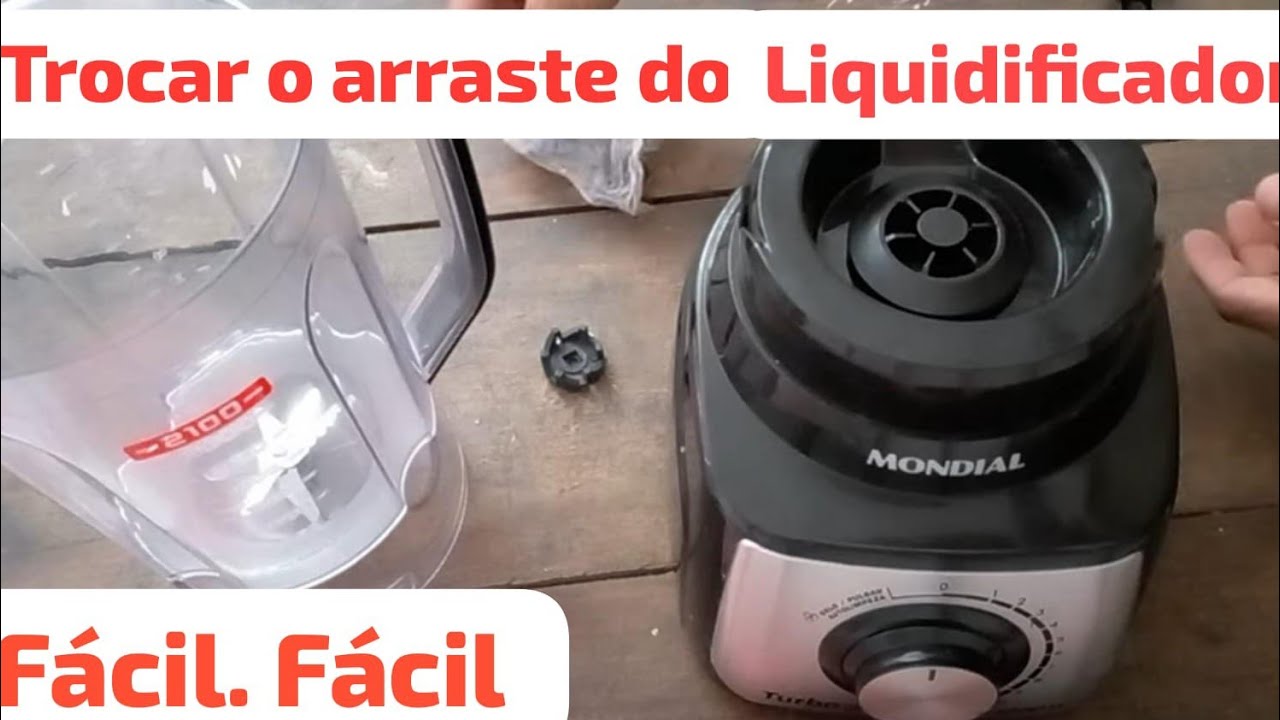 como trocar o arraste do liquidificador, liquidificador sem força, liquidificador mondial, l1200w,