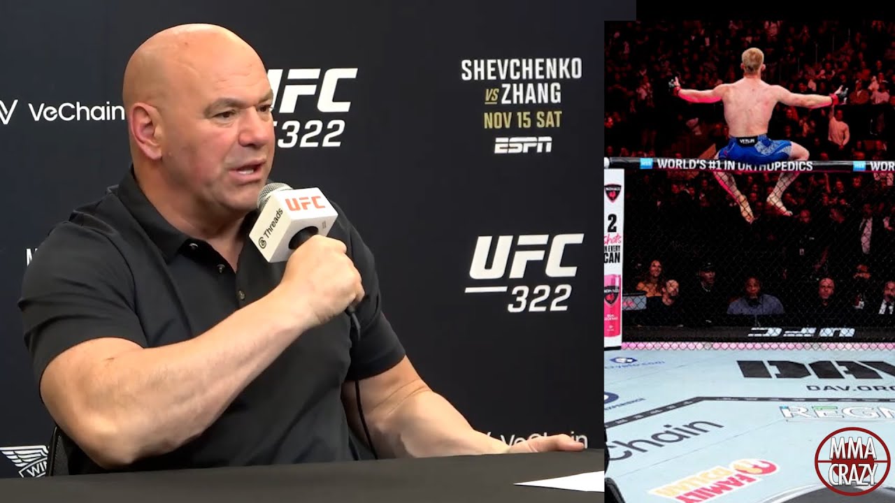 Dana White reacts to Bo Nickal flipping off the New York crowd at UFC 322