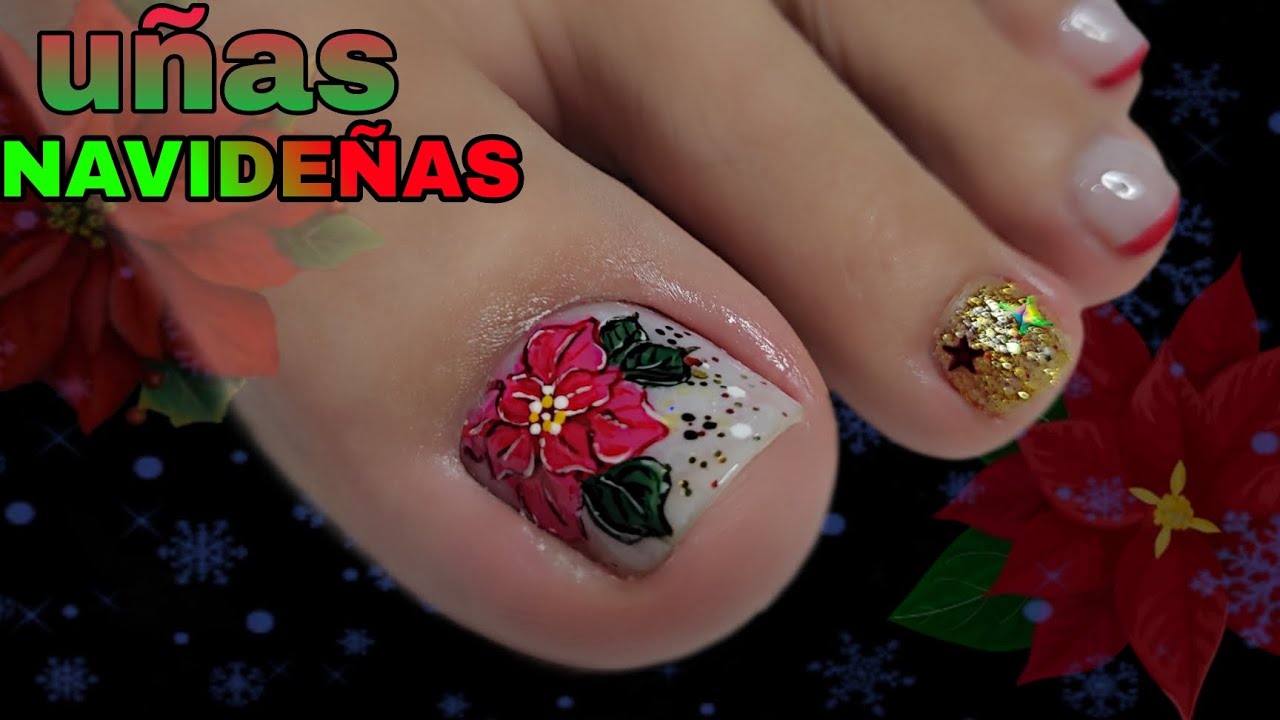 Hermosa decoración de UÑAS NAVIDEÑAS 😍💅#miarteentusuñas