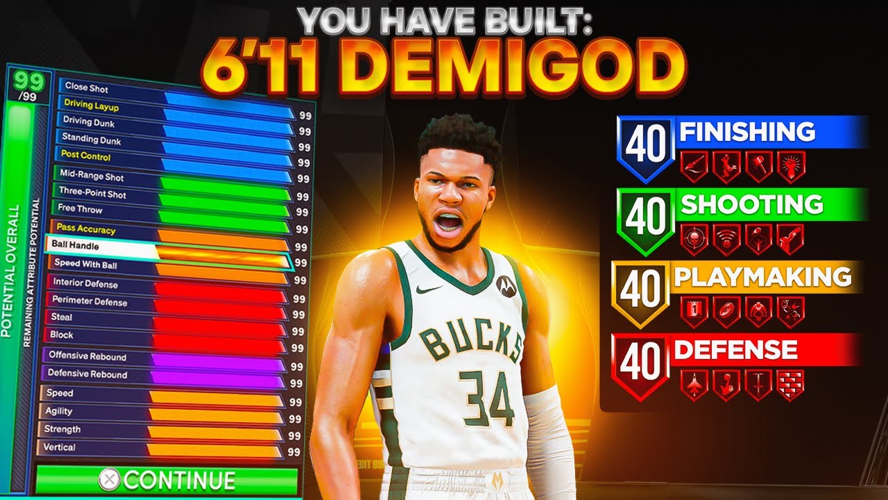 NEW DEMIGOD 6'11 CENTER BUILD in NBA 2K26! 6'11 BIG MAN BUILD is the BEST BUILD IN 2K26